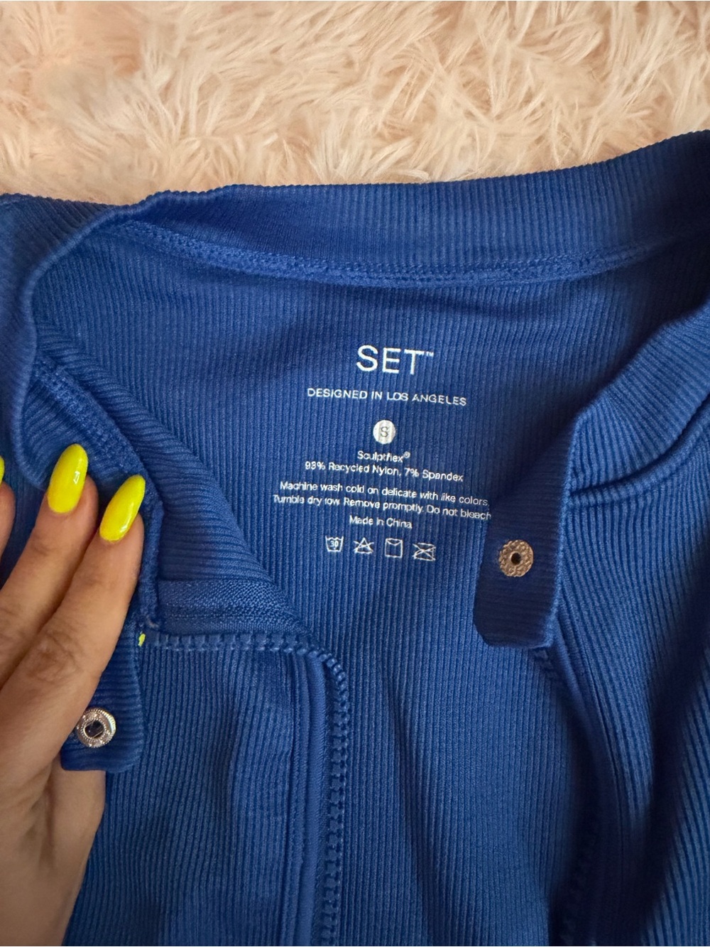 blue Set Active moto top - Picture 2 of 4